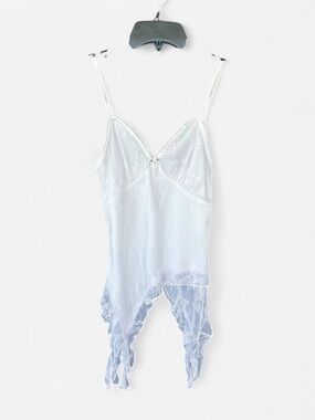 Delicate Lace-Trim soft pink babydoll top
